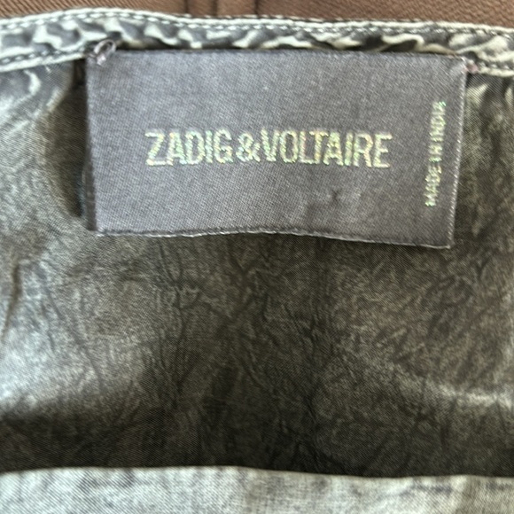 Zafig& Voltaire grey silk whimsical tank blouse in size 4 - Picture 2 of 8